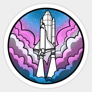 Transgender Pride Rocket Sticker